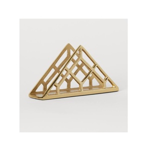Café restaurant porte-serviettes en laiton organisateur de bureau minimaliste maison décoration de table boîte à mouchoirs en laiton porte-mouchoirs doré - Product Image 5