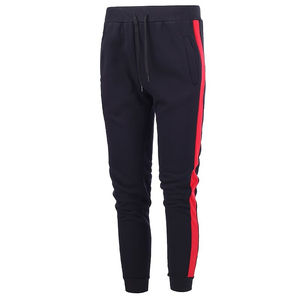 Pantalones de chándal rectos de cintura alta para hombre, pantalones de chándal informales, ropa deportiva de lona con rayas laterales, tela no tejida, deportes de Fitness - Product Image 4
