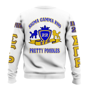 Sweat-shirt à col rond en polaire doux Sigma Gamma Rho 1922 Bleu Or Vêtements grecs de sororité Pull pour femmes Tenue d'hiver - Product Image 2