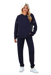 Customizable Women's Sport Tracksuit - Oversized Fit Polyester/Cotton Material Logo Printing Trendy & Functional Design suit - Product Image 3