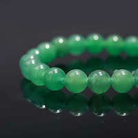 Pulsera de Cristal con Cuentas de Aventurina Verde en Forma de Bola de 7 Pulgadas y 8 mm, Protección Espiritual, Curación, Unisex