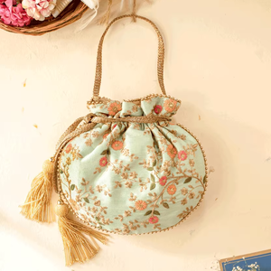 Designer Wedding Potli <b>Bag</b> Women <b>Embroidered</b> Bridal Party Handbag Stylish Ethnic Purse Wholesale - Product Image 1
