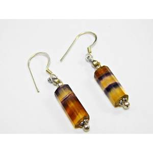 925สเตอร์ลิงเงินแท้ต่างหูลูกปัดฟลูออไรต์สีธรรมชาติของขวัญสำหรับงานแต่งงานต่างหูเงินแฟชั่น - Product Image 4