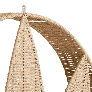 Étagère murale faite à la main en jonc de mer à 2 niveaux fabriqué au Vietnam matériau écologique utilisé pour la décoration de la maison étagère de rangement en gros - Product Image 4