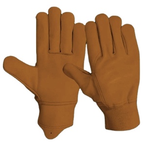 Premium Personal Protective Equipment Safety <b>Driver</b> Goat Grain Leather Work <b>Gloves</b> Adjustable Wristband CE Certified Soft - Product Image 4