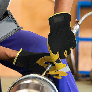 Guantes de cuero de jardinería para hombres, guantes de trabajo de utilidad para mecánicos, construcción, conductor - Product Image 5