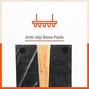 Tabla de cortar de grano natural con sección de mármol, tabla de cortar de madera de roble y mármol, tabla de cortar de materiales mixtos para cortar verduras - Product Image 3