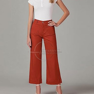 Pantalones vaqueros holgados de pierna ancha para mujer, pantalones vaqueros 2025 con logotipo personalizado a la venta, pantalones vaqueros de pierna ancha hechos a medida - Product Image 4