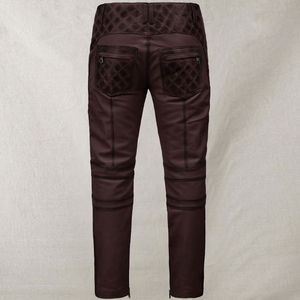 Pantalones de Cuero Modernos para Hombre, Corte Ajustado, Estilo Delgado y Moderno, Moda Casual para Uso Diario, Tela No Tejida, Impermeable, Estilo Urbano - Product Image 3