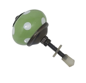 Boutons en céramique vert forêt industrielle poignées de tiroir à pois blancs pour cuisine chambre appartement vente chaude - Product Image 2