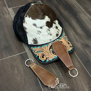 คลิปหนีบหมวกหนังวัวแท้จากผู้ผลิตชั้นนำสำหรับกระเป๋าเดินทาง กระเป๋าเป้สะพายหลัง ที่แขวนหมวกแม่เหล็กสำหรับกิจกรรมกลางแจ้ง - Product Image 1