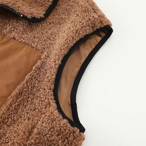 Abrigo cortavientos tejido transpirable de invierno para mujer/Unisex con forro polar pesado y chaqueta cálida de piel de oveja sólida para exteriores - Product Image 4