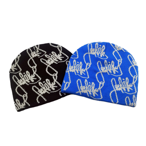 Bonnets personnalisés quantité minimale de commande bas pour femmes Bonnet d'hiver tricoté avec doublure en satin Bonnets personnalisés Jacquard avec logo - Product Image 1