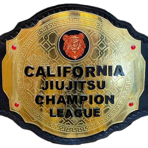 เข็มขัดแชมป์ทองแดงแบบกำหนดเองของ Champ King สำหรับการแข่งขันลีกจิวยิตสูระดับโลกแคลิฟอร์เนีย ปี 2025 รุ่นผ้า 120 กรัม - Product Image 1