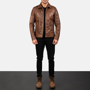 100% Leather Material Full Sleeves Street Wear Professional Hot Sale <b>Men</b> New Design Leather <b>Jacket</b> - Product Image 2