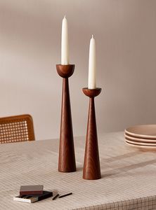 Portavelas de Madera Maciza en Forma de Pilar para Decoración de Hogar de Lujo y Colección de Regalos - Product Image 3