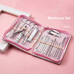 Ensemble de manucure et pédicure avec ciseaux de soin des ongles à manche en acier, ensemble d'outils de manucure et pédicure - Product Image 3