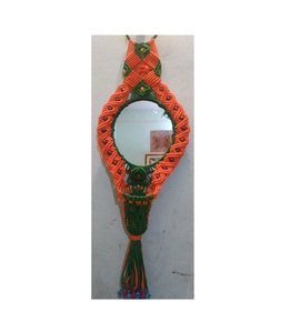 Unique Design Handmade Mirror <b>Wall</b> Macrame <b>Wall</b> Hanging other decorative <b>flowers</b> and plants - Product Image 6