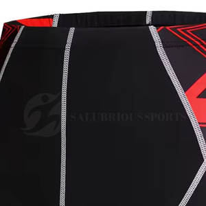 กางเกงขาสั้นรัดรูปผู้ชาย - เอวยางยืด ดีไซน์เรียบง่าย ปรับขนาดได้ ผลิตจากโพลีเอสเตอร์ แห้งเร็วและระบายอากาศได้ดี เหมาะสำหรับออกกำลังกายและวิ่ง - Product Image 3