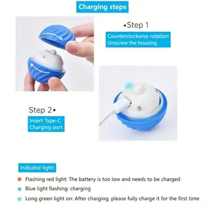 אינטליגנטי עצמי כיף כוח משיכה קפיצה לחיות מחמד כלב חשמלי רוטט ללעוס שחיקה שיניים גלגול כדור צעצוע - Product Image 6