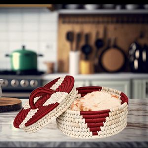 Caja de Roti Tradicional Hecha a Mano con Hojas de Palma, Caja de Chapati/Roti Pakistaní al por Mayor para Servir - Product Image 2