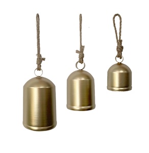 Cloche suspendue de chambre Pooja en laiton pur avec chaîne Lot de 2 pour cloche décorative de maison Temple Mandir (rouge) - Product Image 3