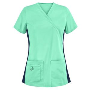 Uniformes médicaux pour femmes de belle couleur, dernier style élégant pour le cou, fourniture en usine, uniforme de spa pour infirmière et hôpital - Product Image 5