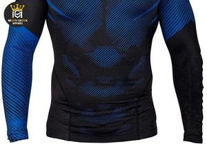 Vêtement de sport anti-UV UPF50 respirant en polyester pour adultes, rash guard personnalisé sublimé, kimono à manches longues pour hommes - Product Image 6