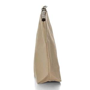 Practical <b>Large</b> Capacity Zippered Jute/Canvas Makeup Organizer <b>Bag</b> Holographic Gusseted <b>Cosmetic</b> Pouch - Product Image 6