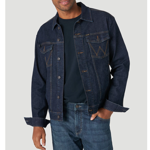 Veste en jean à manches longues de haute qualité pour hommes avec doublure d'hiver respirante Veste d'extérieur - Product Image 1
