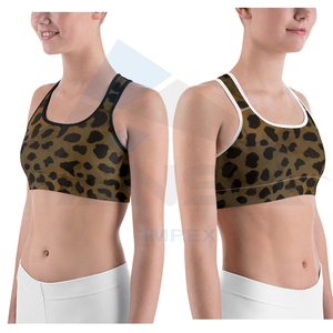 Soutien-gorge de sport à soutien élevé pour femmes avec bretelles croisées respirant 100% coton Sublimation impression pour ensemble d'entraînement de Yoga - Product Image 5