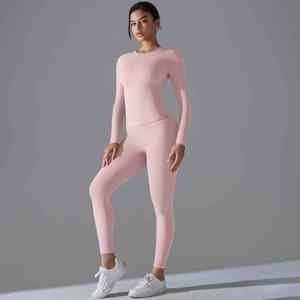 Ensemble de débardeurs et leggings Gymwear personnalisés pour femmes ensemble deux pièces de fitness vêtements de sport OEM vêtements d'entraînement respirants - Product Image 2