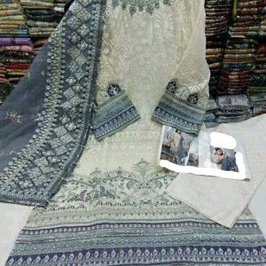 Indian Pakistani Latest Organza Net Heavy Embroidered Pearl Salwar Kameez Suit Party Wear Hot Selling <b>Dress</b> 2022 - Product Image 2