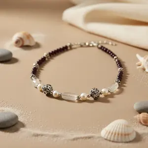 Cadenas de Aleación de Oro Religiosas Clásicas con Cuentas y Piedras Preciosas Vintage para Mujer, con Perlas, Símbolo Religioso, Regalo Religioso de Moda - Product Image 1