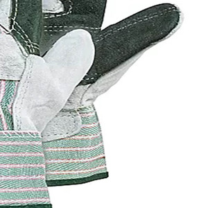 Double Layer Palm Work Gloves for Heavy <b>Equipment</b> Handling Leather Rigger Gloves Reinforced Palm Heavy Duty Gloves - Product Image 3
