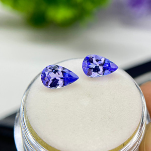 พลอย tanzanite ธรรมชาติคู่รูปลูกแพร์ Loupe สะอาดสำหรับทำเครื่องประดับ - Product Image 4