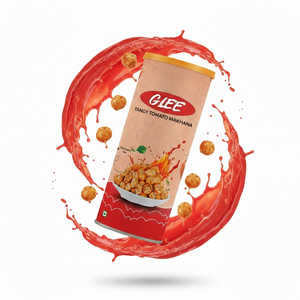 Boîte de 80g de Makhana Pringle au goût tomate acidulée, texture dure, saveur épicée, collation Fox Nuts, collation indienne croustillante et saine - Product Image 2