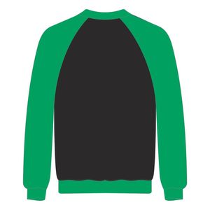 เสื้อสเวตเตอร์สีดำมีการเชื่อมโยงกับเสื้อแร็กแลนแขนสีเขียวเครื่องแต่งกายตามสั่งแบบมืออาชีพและสังเคราะห์ - Product Image 3