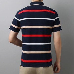 เสื้อโปโลธุรกิจไฮเอนด์ลำลองสำหรับผู้ชายใส่ในฤดูร้อนเสื้อยืดแขนสั้นผ้าไอซ์ซิลค์แห้งเร็วผ้าคอตตอนแท้ - Product Image 3