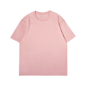 Camiseta de Verano Personalizada con Logotipo para Hombre, Talla Grande, 100% Algodón Grueso de Punto, Lisa, de Manga Corta, Color Sólido, Talla Grande - Product Image 5