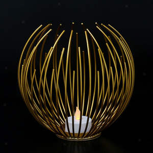 Bougeoir moderne à utiliser pour la maison, les hôtels, les Restaurants, pilier de bougie en Aluminium de forme ronde, cadeaux et Festivals d'artisanat - Product Image 6