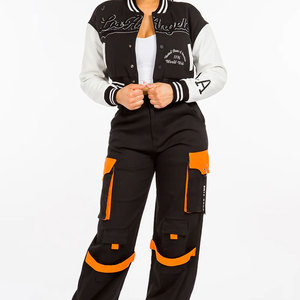 Chaqueta corta de invierno recortada transpirable a la moda para mujer, forro de lana transpirable con logotipo personalizado, OEM para niñas - Product Image 5