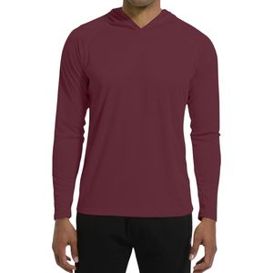 Invierno al aire libre transpirable compresión con capucha camisa hombres ajustable gimnasio Fitness secado rápido Flexible ligero rendimiento camisas - Product Image 1