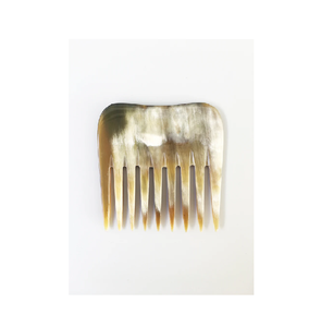 Peigne en corne de buffle unique pour cheveux Peigne en corne Extension de cheveux Couleur pleine corne blanche naturelle pour cheveux - Product Image 1