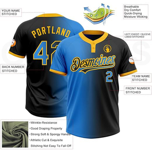 Jersey de béisbol de tela sostenible ecológico hecho de materiales reciclados que ofrece una excelente transpirabilidad Jersey suave - Product Image 4