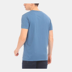 Vente en gros Spandex/coton T-shirts surdimensionnés pour hommes Impression personnalisée vierge Respirant Plus Size 220 GSM O-Neck Short Sleeve White - Product Image 3