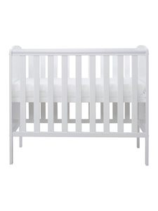 Culla bianca salvaspazio-<span class=keywords><strong>lettino</strong></span> per bambini di <span class=keywords><strong>piccole</strong></span> <span class=keywords><strong>dimensioni</strong></span> con piano curvo-mobili in legno massiccio - Product Image 2