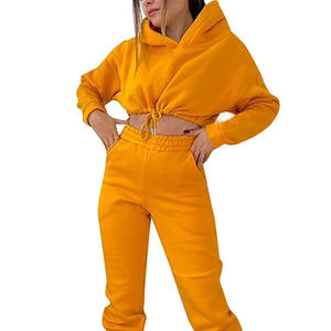 ชุดวอร์มผ้าฝ้ายขนแกะแบบครอปสำหรับวิ่งออกกำลังกาย - Product Image 4