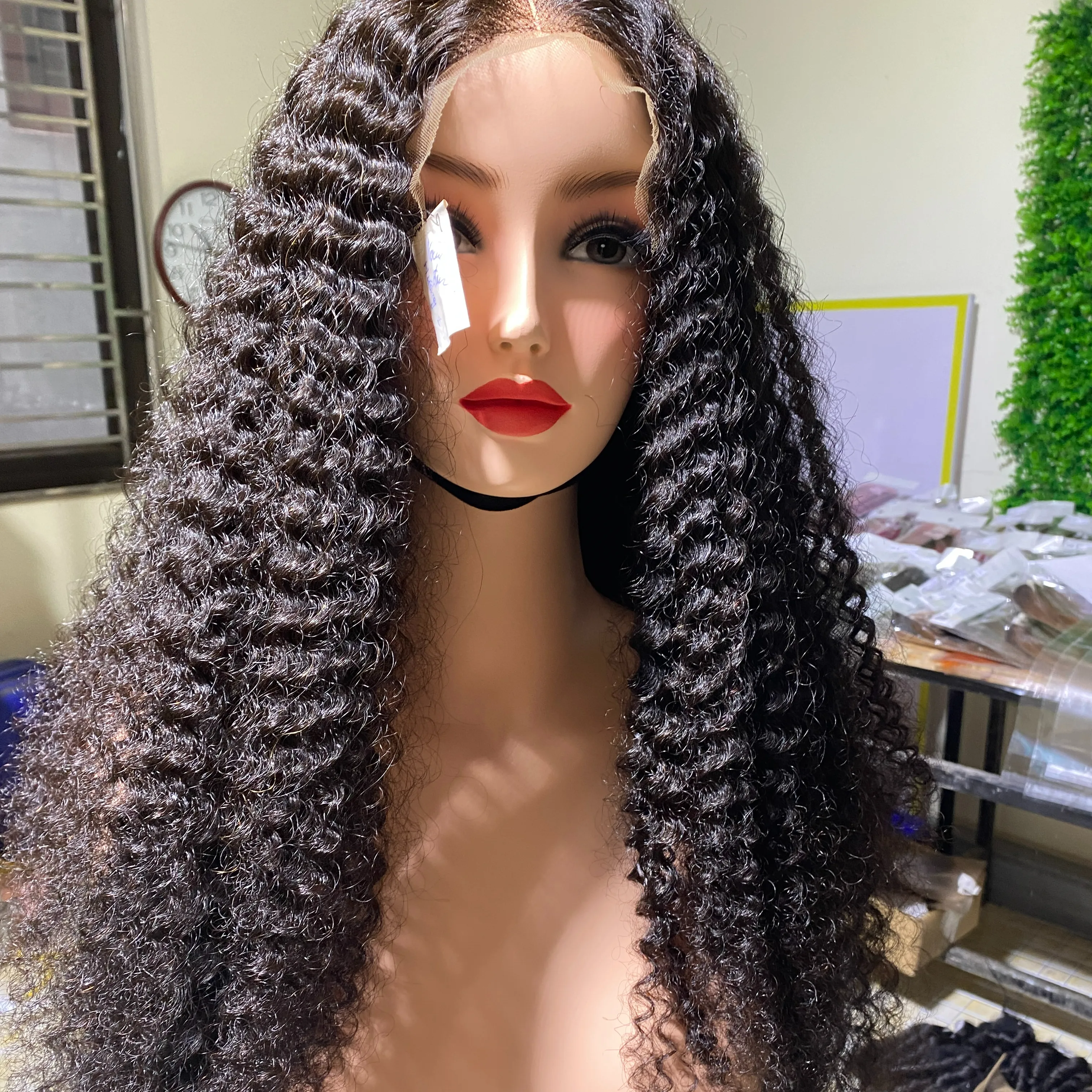 30 inch HD remy human Hair from vietnam Lace Front Wigs curly Natural Color Human Hair Wigs for Black Women