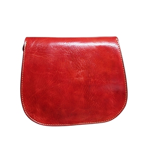 Bolso de Hombro de Cuero Rojo Hecho a Mano con Cierre de Cremallera |   Diseño portátil tipo bandolera, apto para damas, artesanía marroquí auténtica - Product Image 4